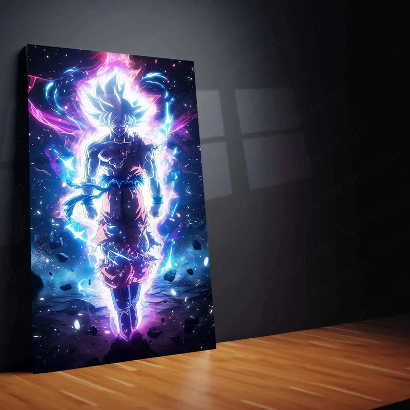 Goku Metal Poster – Iconic Dragon Ball Z Art | Powerful Super Saiyan Wall Decor 4 - TURTLEWINGS