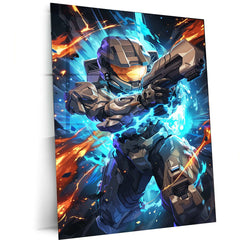 Halo Metal Poster – Epic Sci-Fi Action Art | Legendary Master Chief Wall Decor 2 - TURTLEWINGS