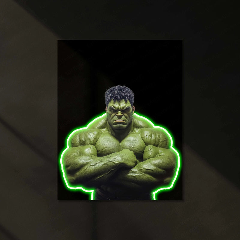 Hulk Neon LED Metal Poster - TURTLEWINGS