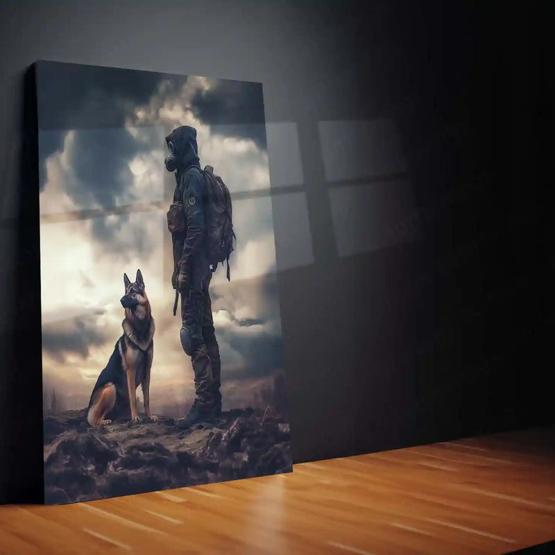 Scenic Dog Metal Frame | Artistic Nature & Pet Wall Decor - TURTLEWINGS