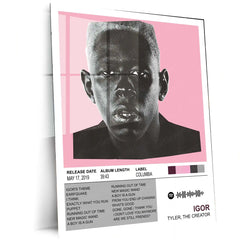 IGOR – Tyler, The Creator | Minimal Album Cover Metal Poster | HD Metal Wall Frame