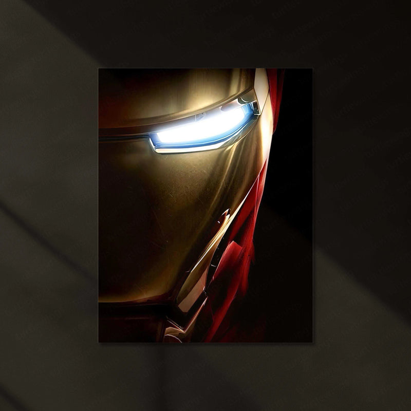 Iron Man Helmet Neon LED Metal Poster â Iconic Marvel Superhero Wall Art - TURTLEWINGS