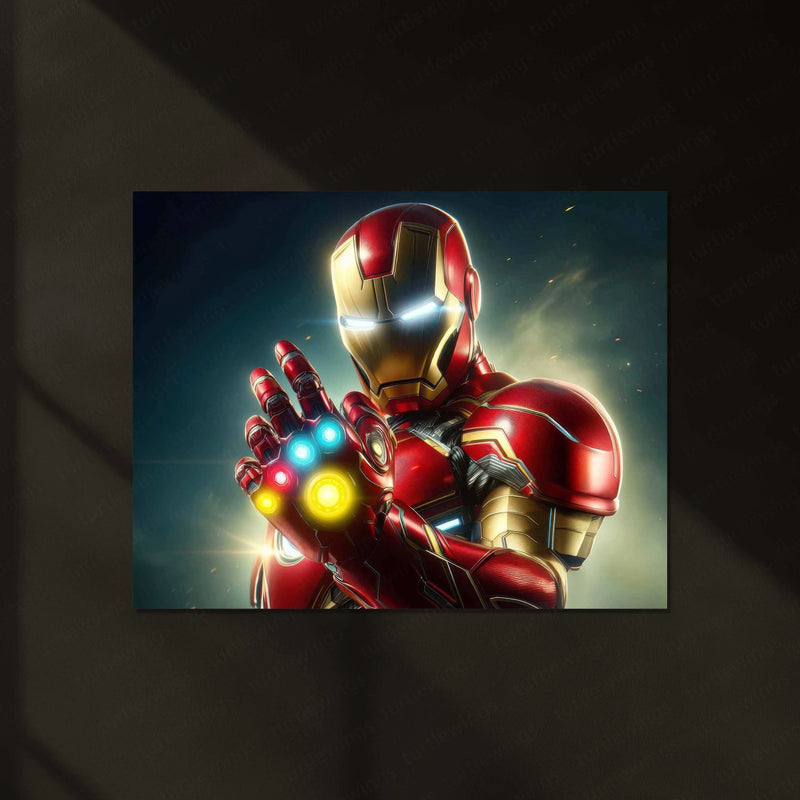 Iron Man Neon LED Metal Poster - TURTLEWINGS