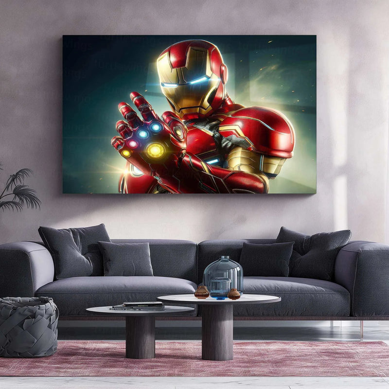 Iron Man Neon LED Metal Poster - TURTLEWINGS
