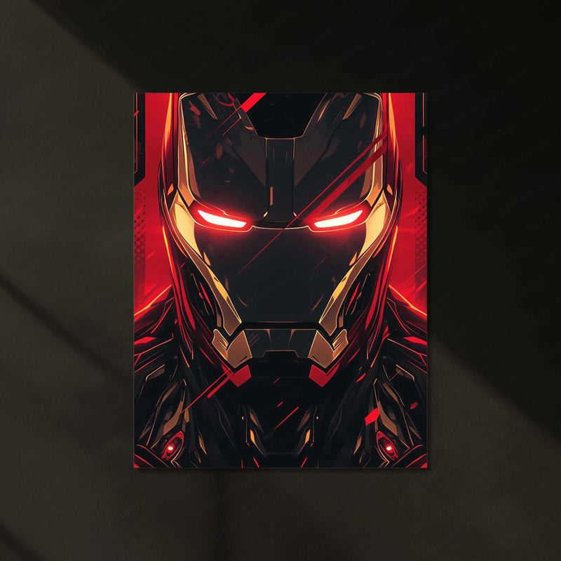 Iron Man Neon LED Metal Poster 2 - TURTLEWINGS