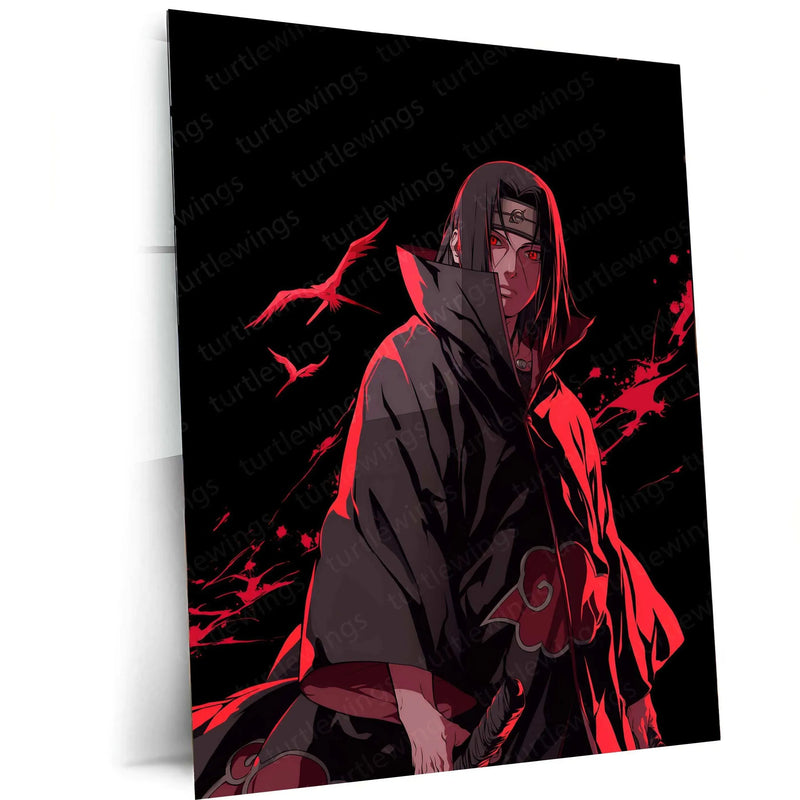 Itachi Uchiha Metal Poster – Akatsuki Naruto Wall Art - TURTLEWINGS