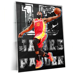 james_harden_metal poster - TURTLEWINGS