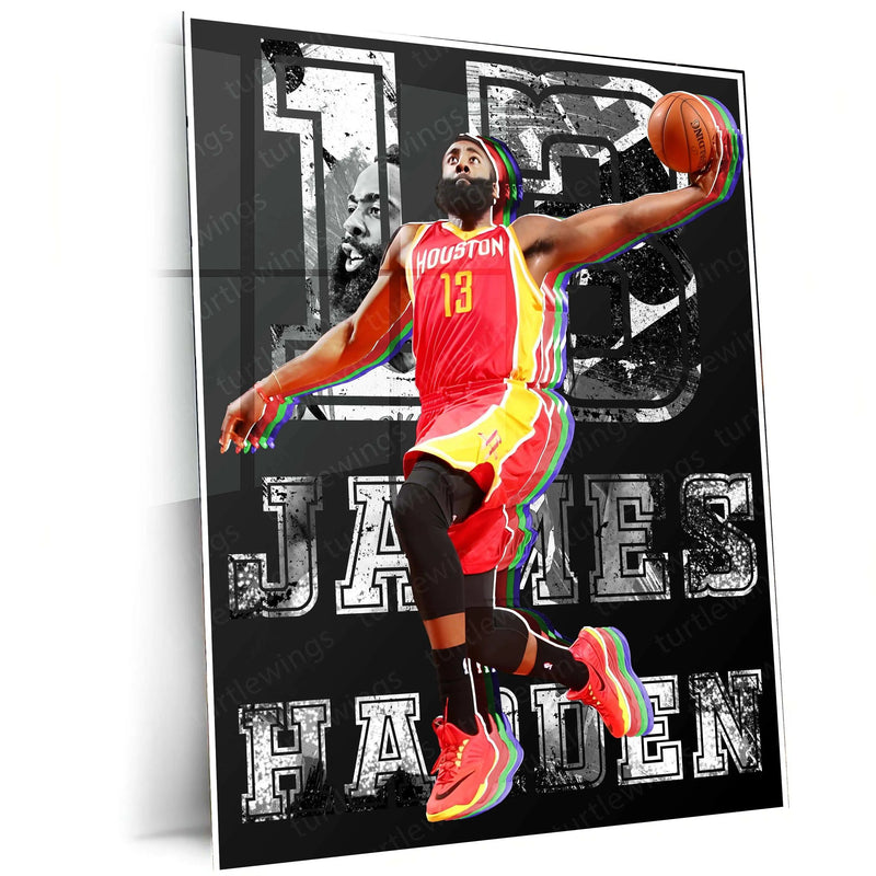 james_harden_metal poster - TURTLEWINGS