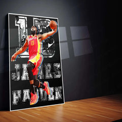 james_harden_metal poster - TURTLEWINGS