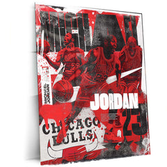 Michael Jordan – Basketball Legend Metal Poster | Chicago Bulls Wall Frame