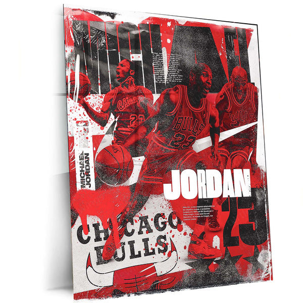 Michael Jordan – Basketball Legend Metal Poster | Chicago Bulls Wall Frame