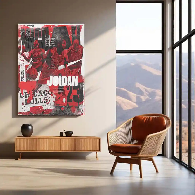 Michael Jordan – Basketball Legend Metal Poster | Chicago Bulls Wall Frame