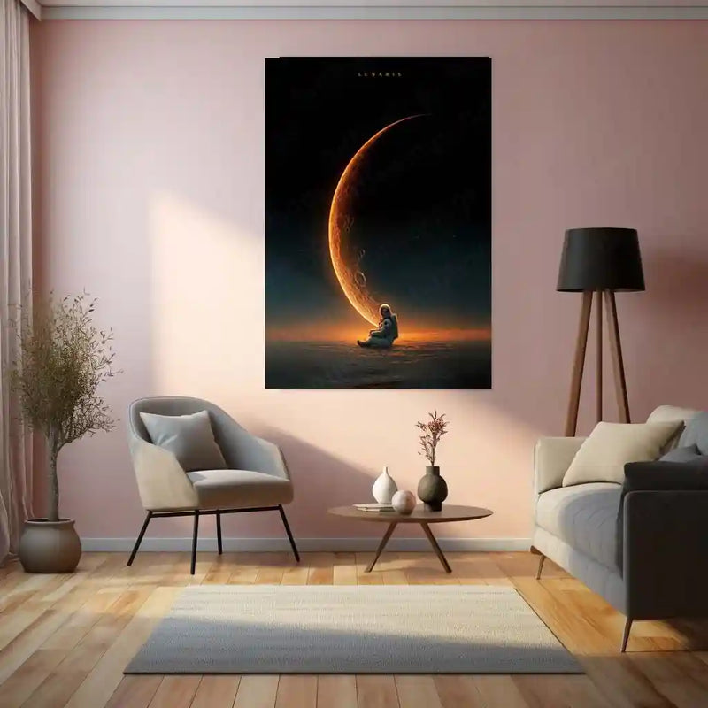 Surreal Astronaut in Cosmic Dream | Space Art Metal Frame Poster - TURTLEWINGS