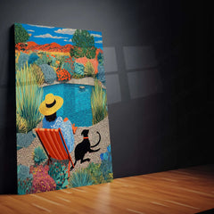 Oil on Canvas Decorative Pattern | Textured Abstract Metal Frame Poster - TURTLEWINGS