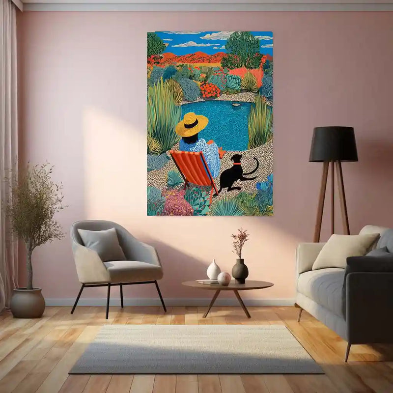 Oil on Canvas Decorative Pattern | Textured Abstract Metal Frame Poster - TURTLEWINGS