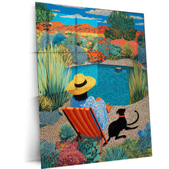 Oil on Canvas Decorative Pattern | Textured Abstract Metal Frame Poster - TURTLEWINGS