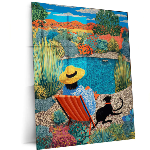 Oil on Canvas Decorative Pattern | Textured Abstract Metal Frame Poster - TURTLEWINGS