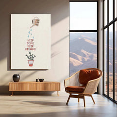 Keep Going, Keep Growing Metal Poster | Motivational Wall Art | Growth Mindset - TURTLEWINGS