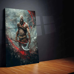 Kratos – God of War Metal Poster | Powerful Warrior Wall Art 2 - TURTLEWINGS