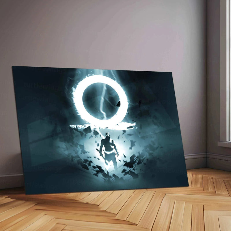 Kratos Triumph Neon LED Metal Poster - TURTLEWINGS