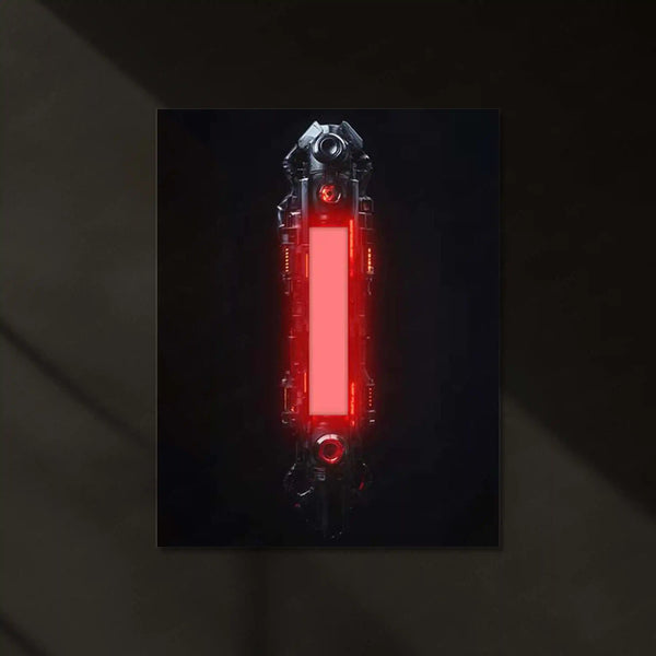 Warhammer 40K Neon LED Metal Frame | Glowing Sci-Fi Battle Wall Art | HD Printed on Metal 03