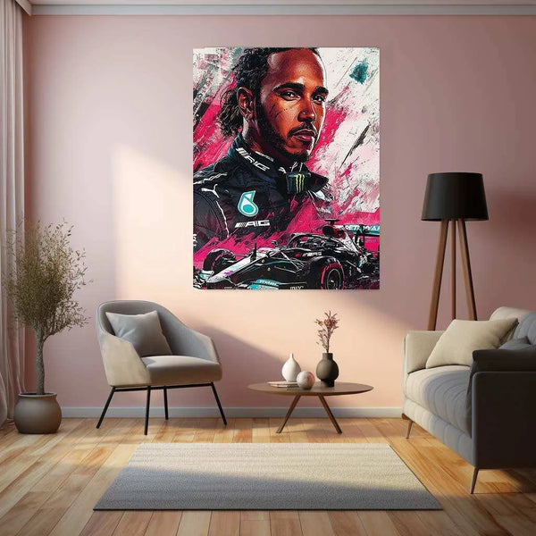 Lewis Hamilton Art Metal Poster - TURTLEWINGS