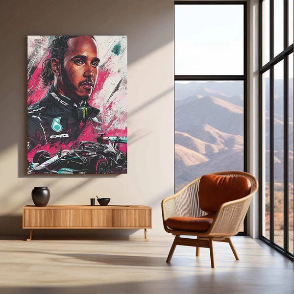 Lewis Hamilton Art Metal Poster - TURTLEWINGS