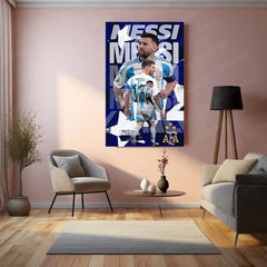 Lionel Messi Metal Frame – Legendary Football Wall Art 3 - TURTLEWINGS