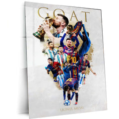 Lionel Messi Metal Frame – Legendary Football Wall Art 4 - TURTLEWINGS