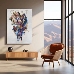 Lionel Messi Metal Frame – Legendary Football Wall Art 4 - TURTLEWINGS