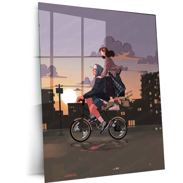 Love Art Metal Poster | Romantic Couple Wall Art | Timeless & Heartwarming Decor - TURTLEWINGS