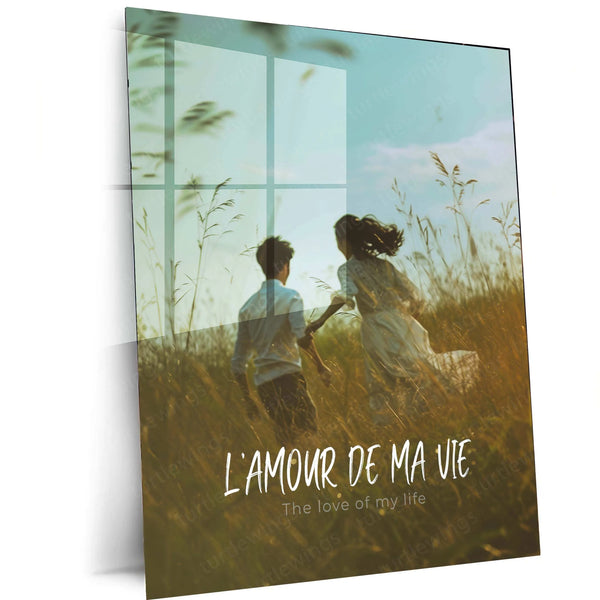 Love Art Metal Poster | Romantic Couple Wall Art | Passionate & Timeless Decor - TURTLEWINGS
