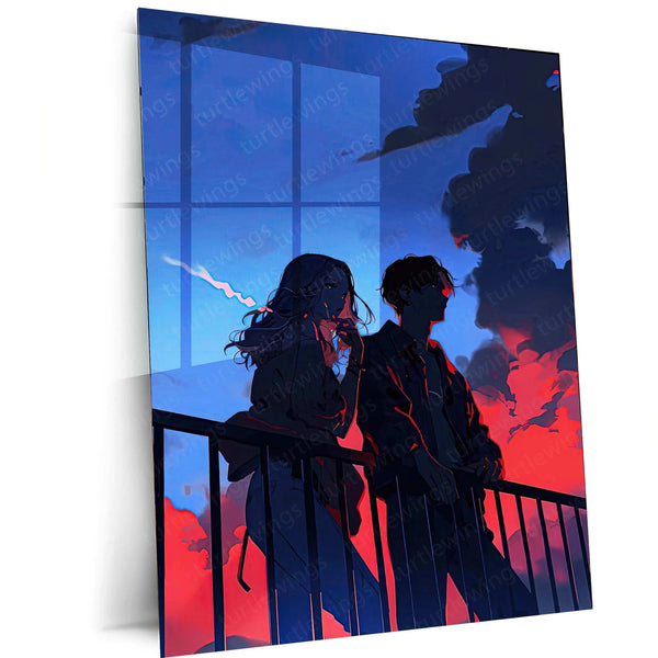 Love Art Metal Poster | Romantic Couple Wall Art | Emotional & Heartwarming Decor - TURTLEWINGS