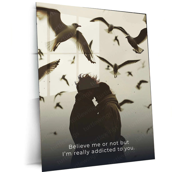Lover Art Metal Poster | Romantic & Heartfelt Couple Wall Art | Intimate Decor - TURTLEWINGS
