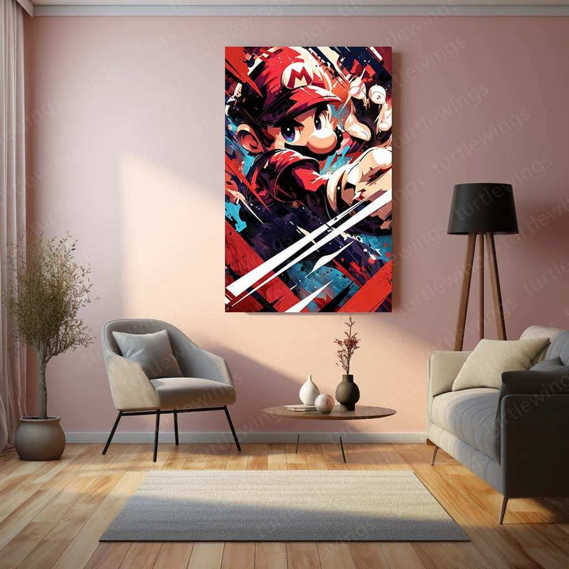 Mario Metal Poster – Iconic Super Mario Character Wall Art | Legendary Video Game Hero - TURTLEWINGS