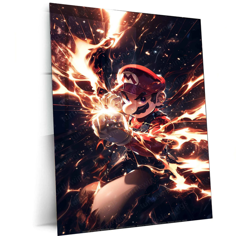 Mario Metal Poster – Iconic Super Mario Character Wall Art | Legendary Video Game Hero 3 - TURTLEWINGS