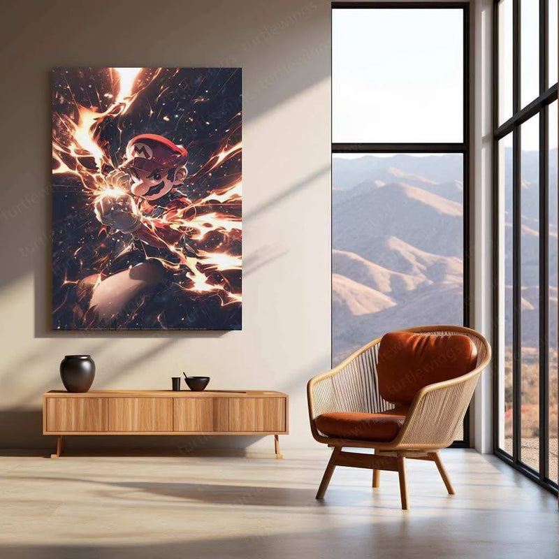 Mario Metal Poster – Iconic Super Mario Character Wall Art | Legendary Video Game Hero 3 - TURTLEWINGS