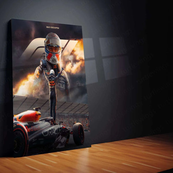 Max Verstappen Metal Frame â Tribute to the Red Bull Racing Champion - TURTLEWINGS