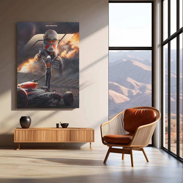 Max Verstappen Metal Frame â Tribute to the Red Bull Racing Champion - TURTLEWINGS