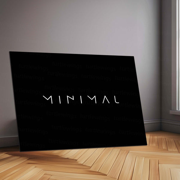 Minimal – Metal Frame | Clean Aesthetic Wall Art | Modern Typography Poster for Calm & Sophisticated Spaces - TURTLEWINGS