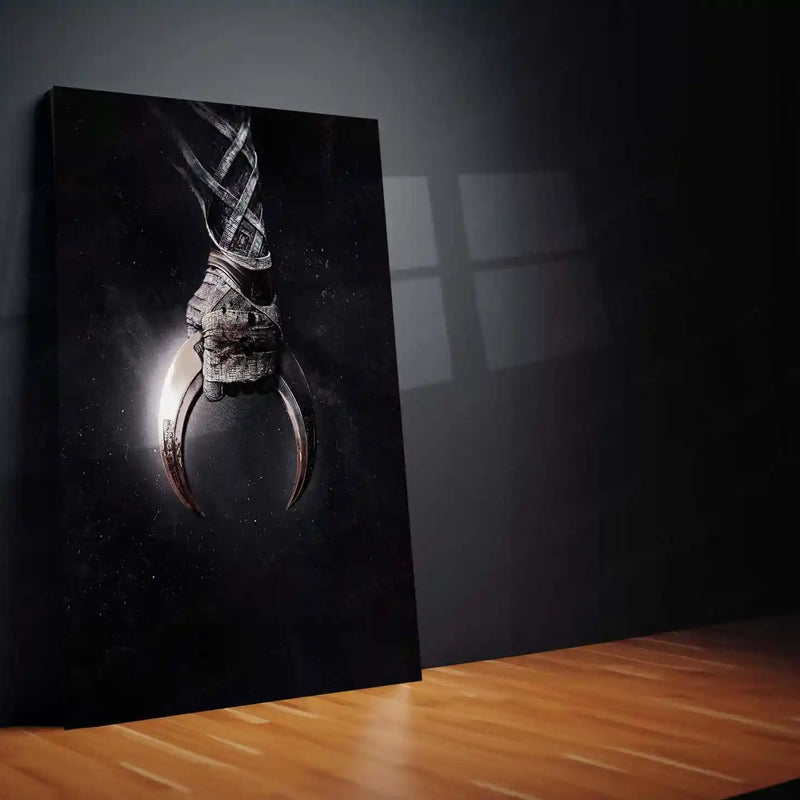 Moon Knight Metal Frame – Marvel Superhero Wall Art | Crescent Crusader Poster | Dark Aesthetic Collectible for Fans - TURTLEWINGS