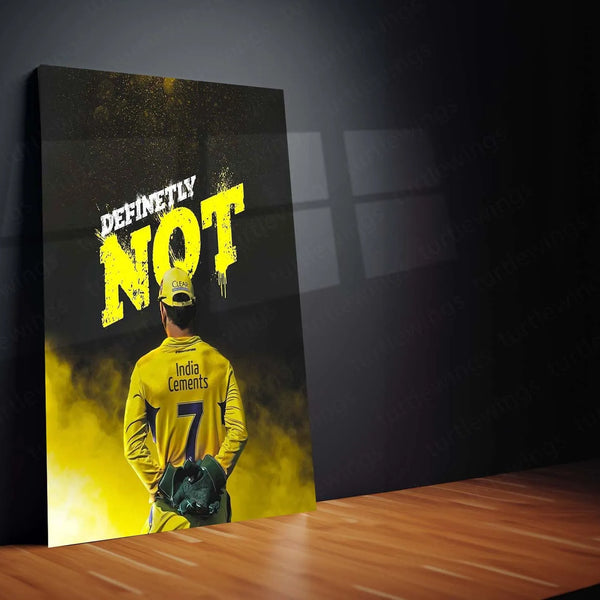 Cricket Metal Poster | MS Dhoni Thala 07 Metal Poster – The Heart of Chennai Super Kings 3 - TURTLEWINGS