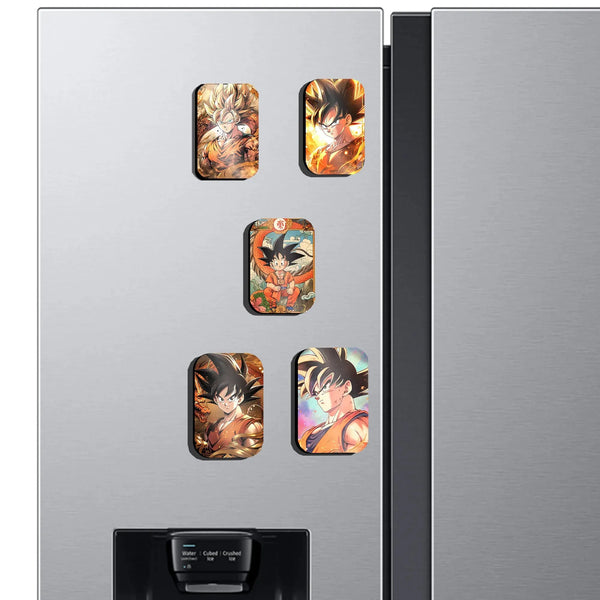 Fridge Magnets |Goku DBZ Collection Combo Fridge Magnets – Ultimate Dragon Ball Z Set of 5 ( 60 x 80 mm) - TURTLEWINGS