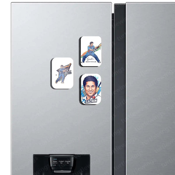 π Sachin Tendulkar β Set of 3 Fridge Magnets