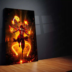 Lord Narasimha | Ugra Narasimha Metal Poster | Hindu Divine Wall Frame for Home 03