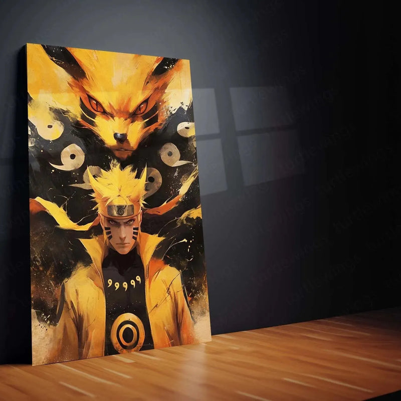 Naruto Metal Poster | Naruto Uzumaki Anime Wall Art | Hokage Ninja Decor - TURTLEWINGS