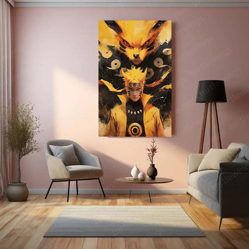 Naruto Metal Poster | Naruto Uzumaki Anime Wall Art | Hokage Ninja Decor - TURTLEWINGS