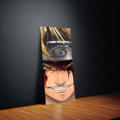 Naruto Metal Poster Set of 5 – Split Wall Art | Hokage Legacy Edition | Epic Anime Metal Frame Collection 01