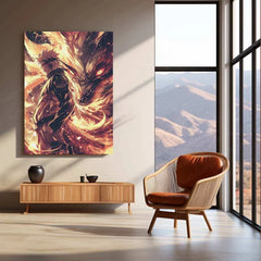 Naruto x Kurama Metal Poster – Legendary Tailed Beast & Ninja Duo | Naruto Anime Wall Art - TURTLEWINGS