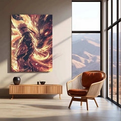 Naruto x Kurama Metal Poster – Legendary Tailed Beast & Ninja Duo | Naruto Anime Wall Art - TURTLEWINGS
